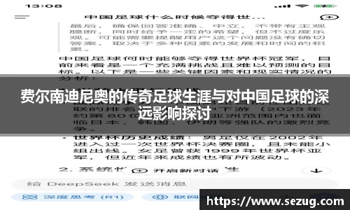 费尔南迪尼奥的传奇足球生涯与对中国足球的深远影响探讨
