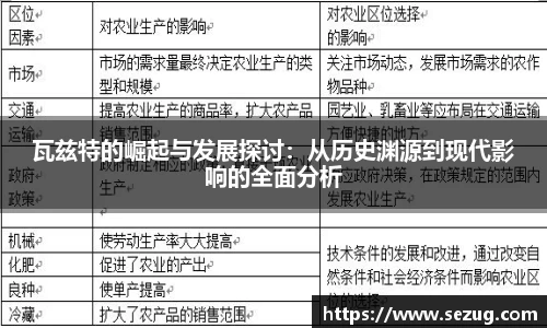 瓦兹特的崛起与发展探讨：从历史渊源到现代影响的全面分析