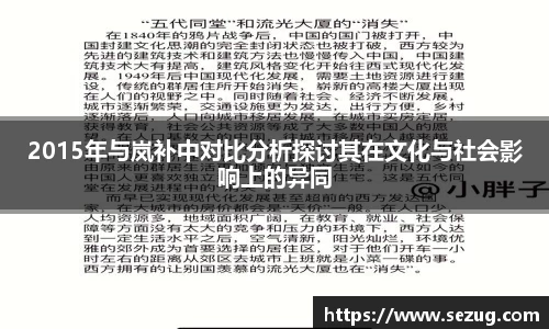 2015年与岚补中对比分析探讨其在文化与社会影响上的异同